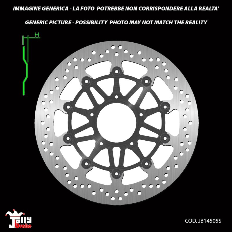 JOLLY BRAKE FIXED FRONT BRAKE DISC MV AGUSTA BRUTALE ABS 800 12-19