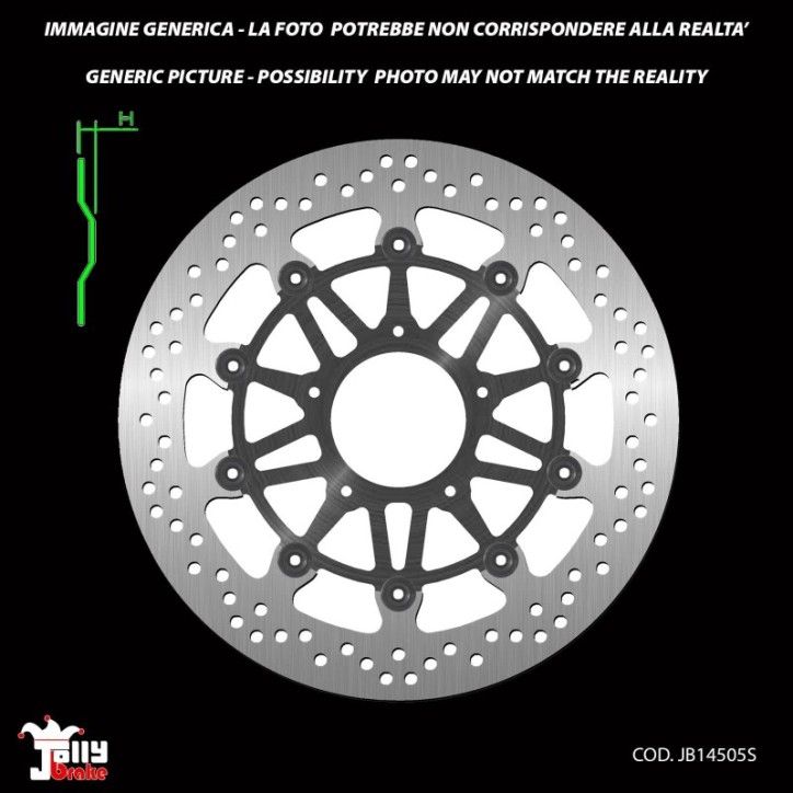 JOLLY BRAKE SEMI-FLOATING FRONT BRAKE DISC MV AGUSTA BRUTALE ABS 800 12-19-OFFER