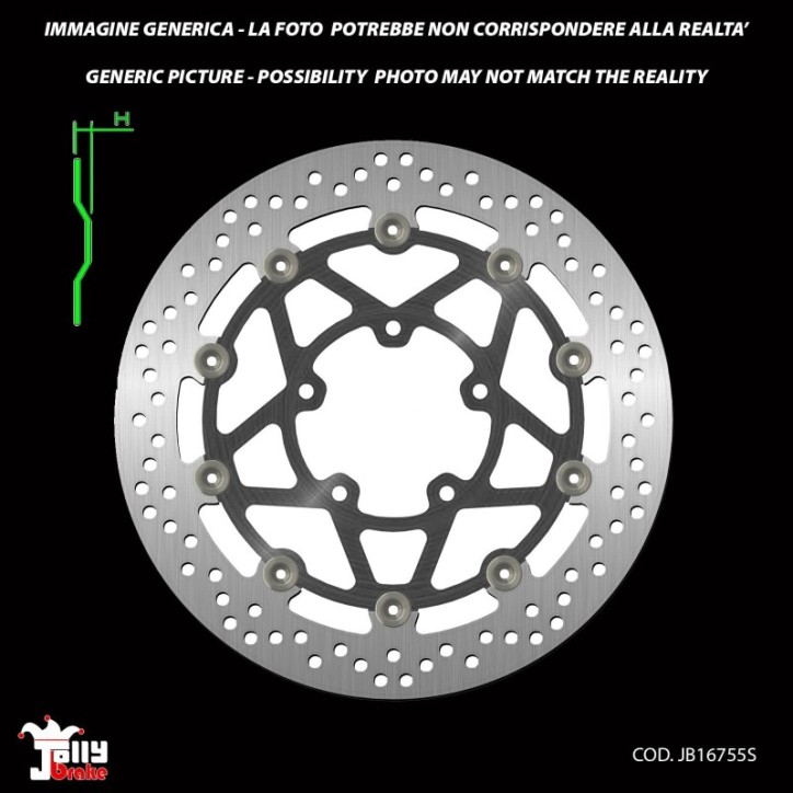 JOLLY BRAKE SEMI-FLOATING FRONT BRAKE DISC TRIUMPH BONNEVILLE 850 SE 865 09-13-OFFER