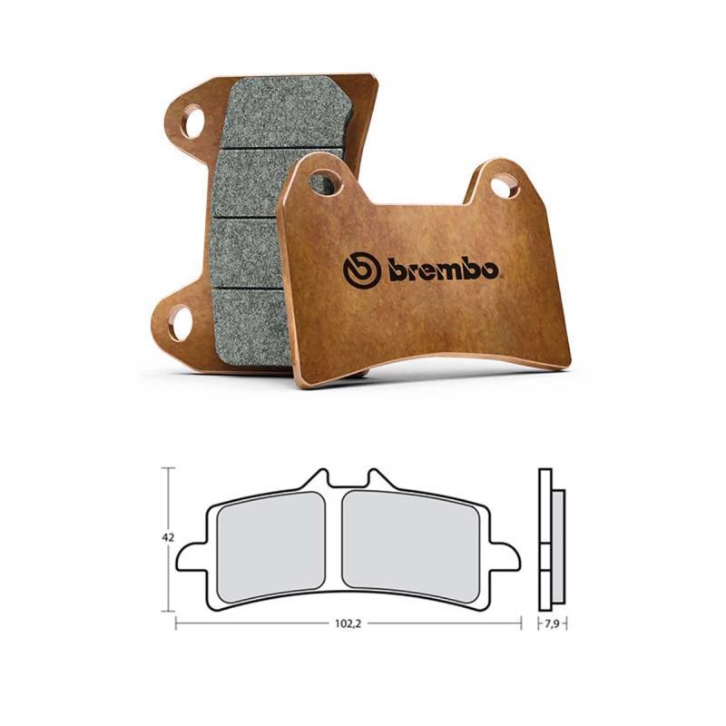 BREMBO BRAKE PADS COMPOUND Z04 TRIUMPH SPEED TRIPLE R 12-15