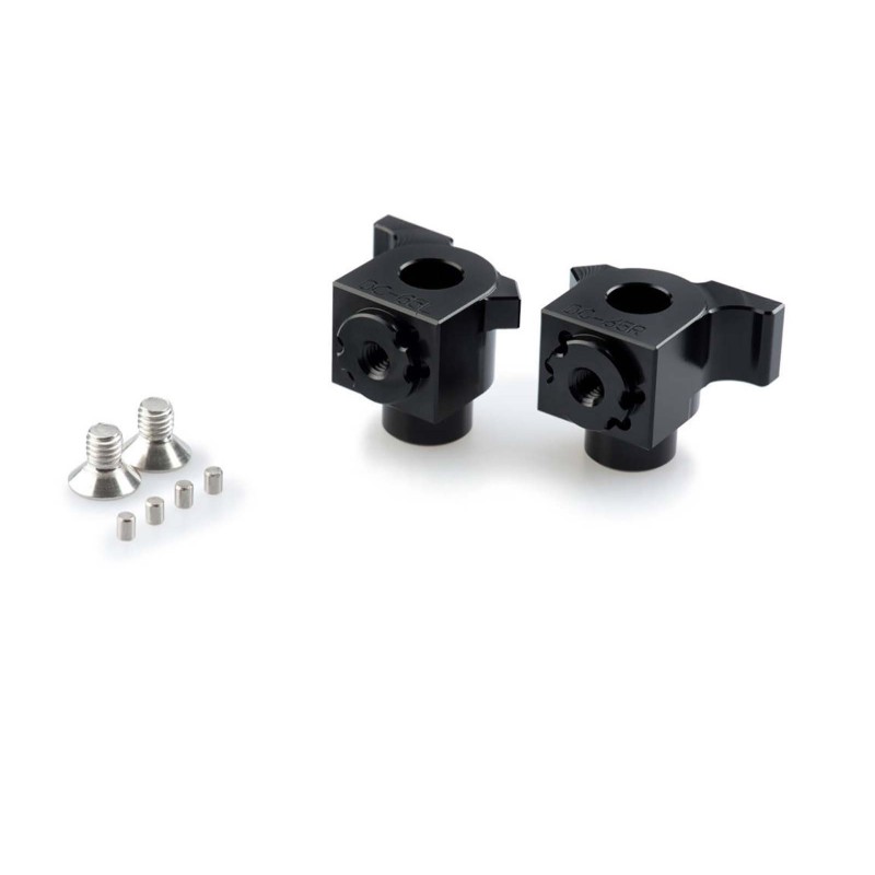 Adaptateurs de patins de pilote reglables Puig pour Yamaha Tener Explorer Edition 23/25, noir
