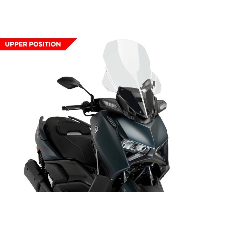 PUIG CUPOLINO V-TECH LINE TOURING PER YAMAHA X-MAX 125 ANNO 23-24 COLORE TRASPARENTE