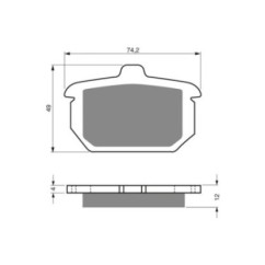 GOLDFREN BRAKE PADS COMPOUND FOR HARLEY D. FLST FLSTC FLSTF FLSTS FLSTN 84-87 15-OFFER