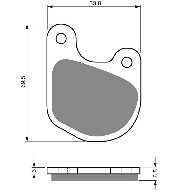 GOLDFREN BRAKE PADS COMPOUND FOR HARLEY D. FLT FLHT FHTCI 15-OFFER