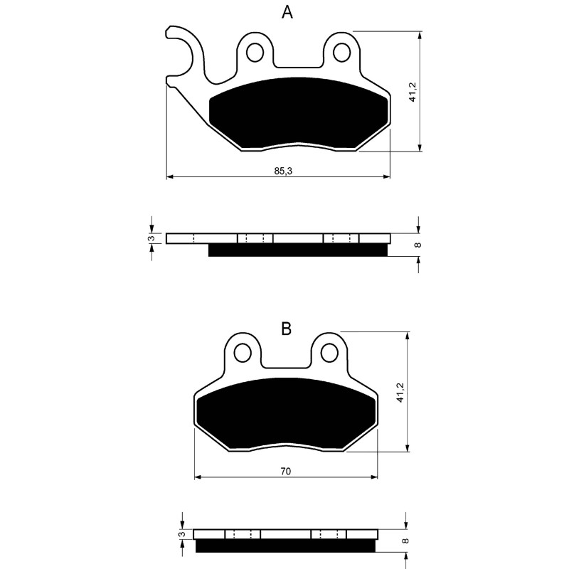 GOLDFREN SINTERED BRAKE PADS ADIVA COMPOUND 200 AD 09-11-OFFER