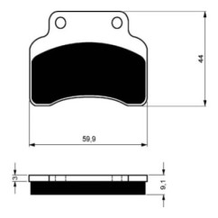 GOLDFREN SINTERED BRAKE PADS COMPOUND WITH AJS 50 DIGITA 13-14-OFFER