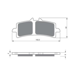 COMPUESTO PASTILLAS DE FRENO SINTERIZADAS GOLDFREN PARA APRILIA 1000 RSV4 09-14-OFERTA