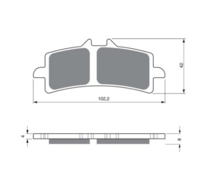 GOLDFREN PASTIGLIA FRENO SINTERIZZATA MESCOLA AD APRILIA 1000 RSV4 09-14-OFFERTA