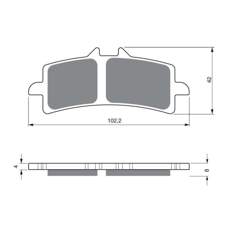 GOLDFREN PASTIGLIA FRENO SINTERIZZATA MESCOLA AD APRILIA 1000 RSV4 09-14-OFFERTA