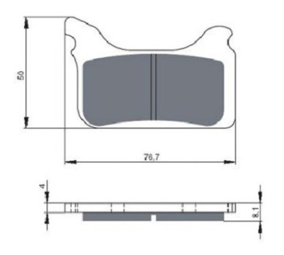 GOLDFREN PASTIGLIA FRENO SINTERIZZATA MESCOLA AD APRILIA 450 SXV 06-13-OFFERTA