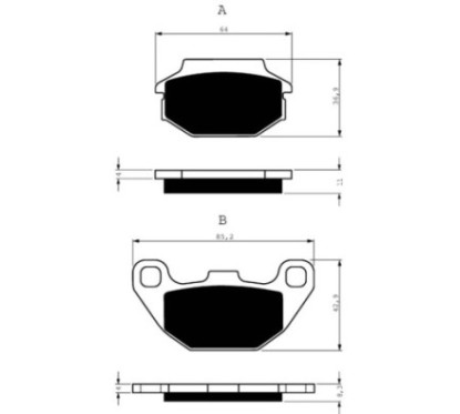 PLAQUETTES DE FREIN FRITTEES GOLDFREN COMPOSEES AVEC ARCTIC CAT 150 UTILITY 09-14-OFFRE