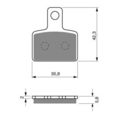 GOLDFREN SINTERED BRAKE PADS BETA 300 EVO COMPOUND 09-18-OFFER