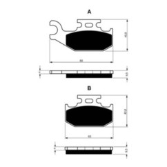 GOLDFREN SINTERED BRAKE PADS COMPOUND FOR BOMBARDIER 200 OUTLANDER HO 04-05-OFFER