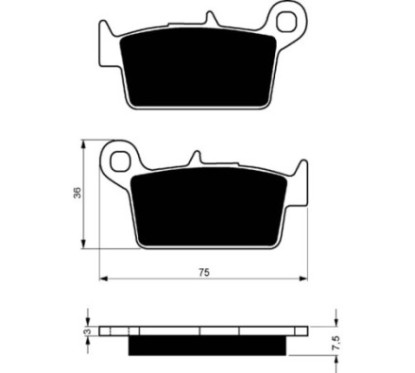 PLAQUETTES DE FREIN FRITTEES GOLDFREN AD COMPOUND DAELIM 125 BESBI 08-13-OFFRE