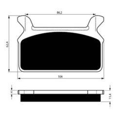 PLAQUETTE DE FREIN FRITTE GOLDFREN COMPOSE POUR HARLEY D. 1340 FLHS ELECTRA GLIDE SPORT 90-OFFRE