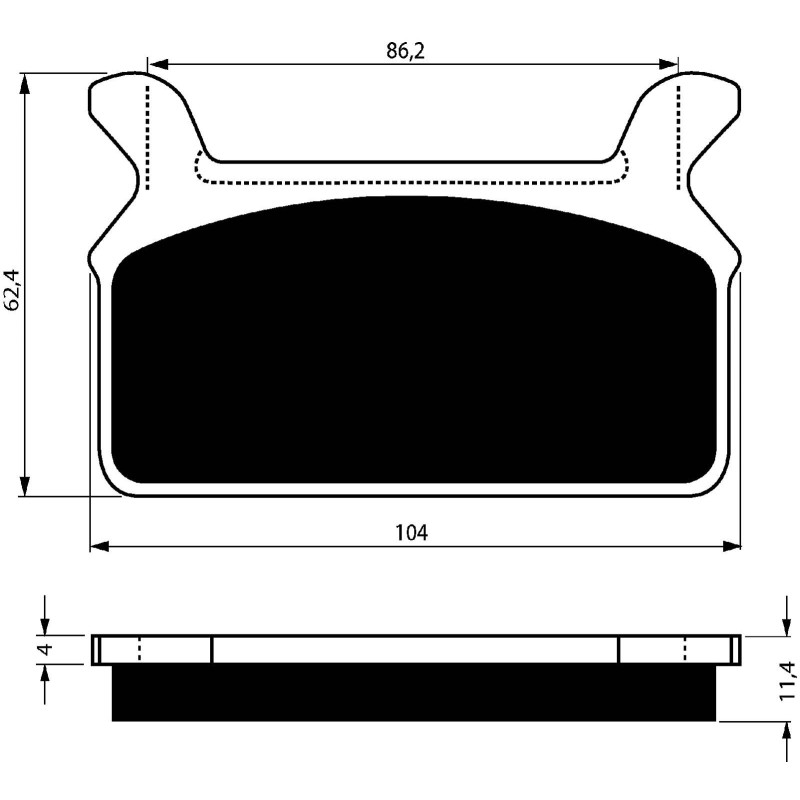 PLAQUETTE DE FREIN FRITTE GOLDFREN COMPOSE POUR HARLEY D. 1340 FLHS ELECTRA GLIDE SPORT 90-OFFRE