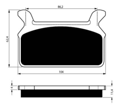 GOLDFREN SINTERED BRAKE PADS COMPOUND FOR HARLEY D. 1340 FLHS ELECTRA GLIDE SPORT 90-OFFER