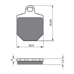 GOLDFREN PASTIGLIA FRENO SINTERIZZATA MESCOLA AD HM 125 CRM R SUPERMOTO 07-OFFERTA