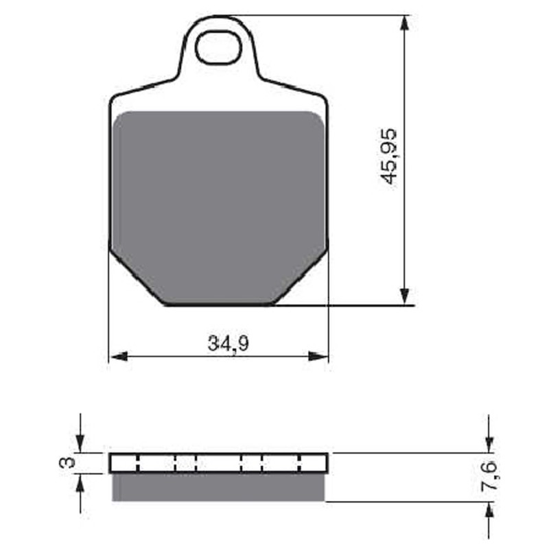 GOLDFREN PASTIGLIA FRENO SINTERIZZATA MESCOLA AD HM 125 CRM R SUPERMOTO 07-OFFERTA