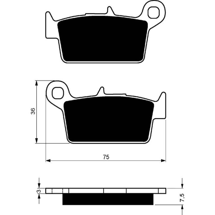 PLAQUETTE DE FREIN FRITTE GOLDFREN COMPOSE POUR HONDA 100 XR MOTARD 08-OFFRE