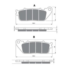 COMPUESTO PASTILLAS DE FRENO SINTERIZADAS GOLDFREN PARA HONDA 1000 CB R9 RA RB RC 09-10-OFERTA