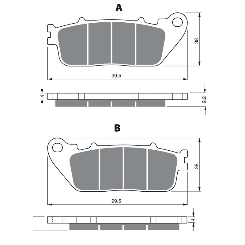 COMPUESTO PASTILLAS DE FRENO SINTERIZADAS GOLDFREN PARA HONDA 1000 CB RA9 RAA RAB RAC 09-10-OFERTA