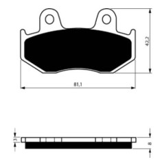 COMPUESTO PASTILLAS DE FRENO SINTERIZADAS GOLDFREN PARA HONDA 125 XL R 86--OFERTA