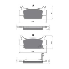 COMPUESTO PASTILLAS DE FRENO SINTERIZADAS GOLDFREN PARA HONDA 500 TRX FA FE FM FOURTRAX 05-12-OFERTA