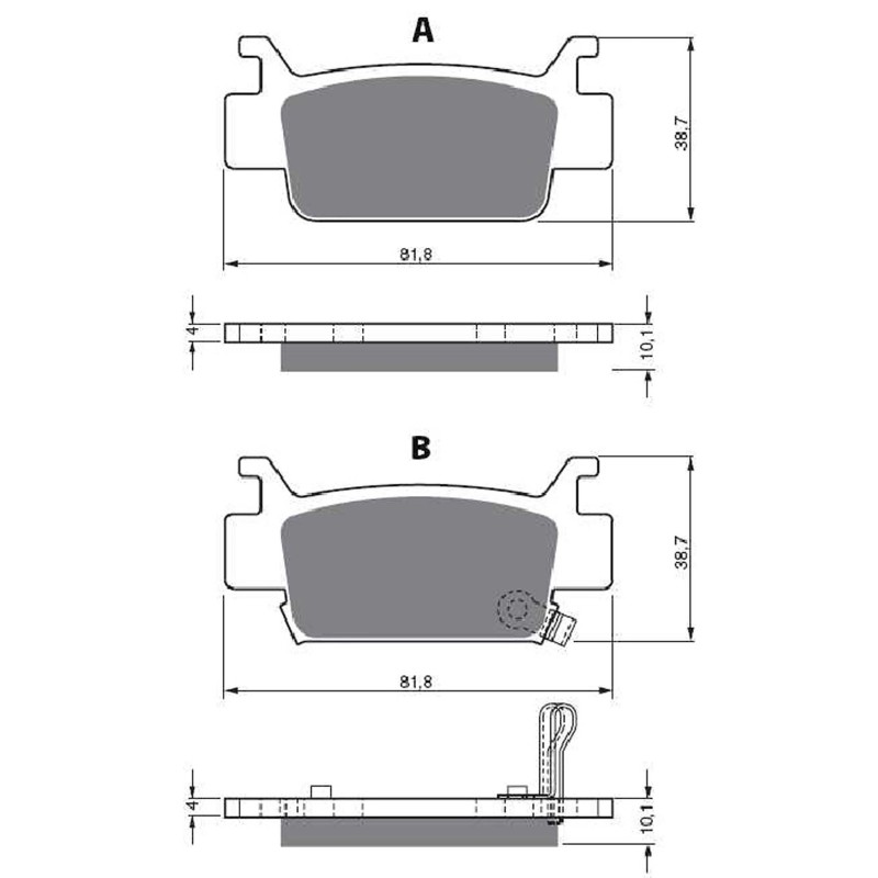 PLAQUETTES DE FREIN FRITTEES GOLDFREN COMPOSE POUR HONDA 500 TRX FA FE FM FOURTRAX 05-12-OFFRE