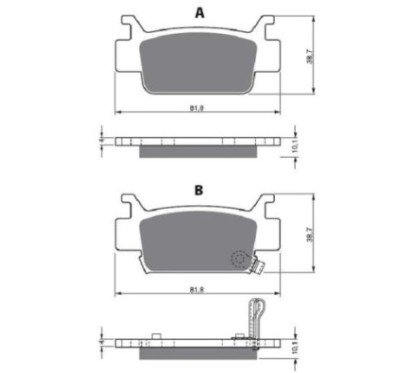 COMPUESTO PASTILLAS DE FRENO SINTERIZADAS GOLDFREN PARA HONDA 500 TRX FA FE FM FOURTRAX 05-12-OFERTA