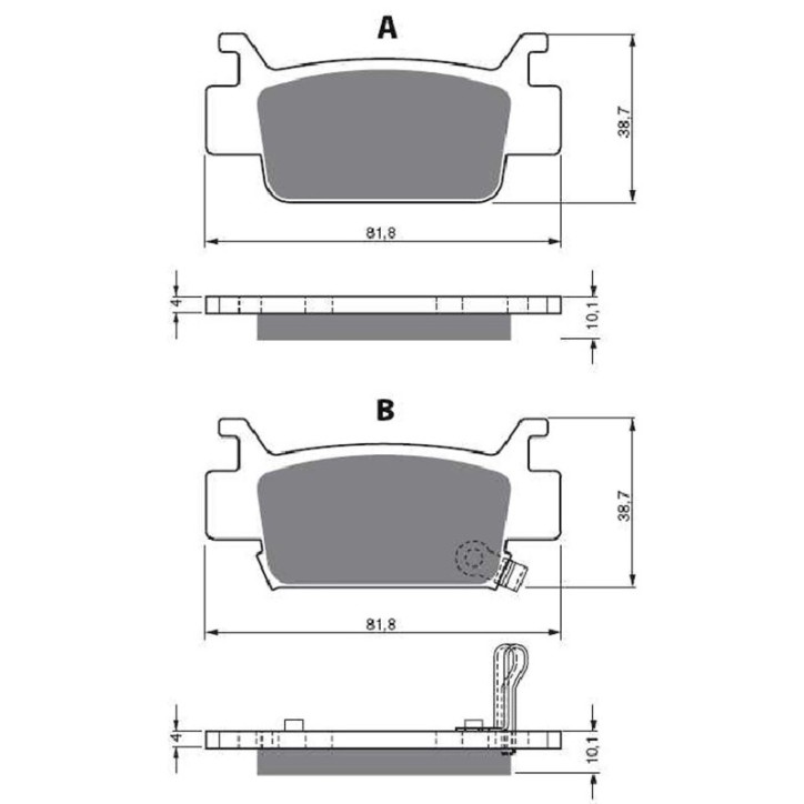 GOLDFREN PASTIGLIA FRENO SINTERIZZATA MESCOLA AD HONDA 500 TRX FA/FE/FM FOURTRAX 05-12-OFFERTA