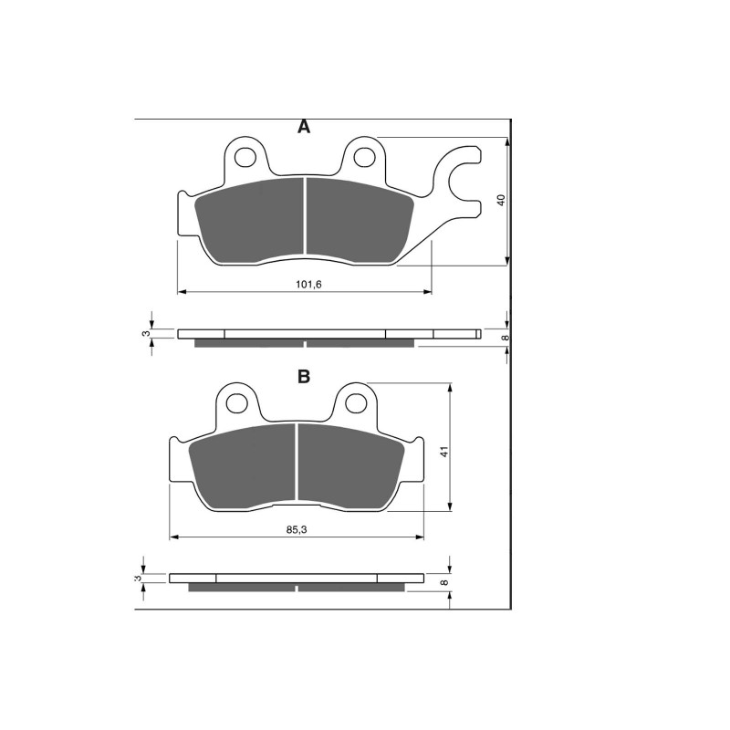 PLAQUETTES DE FREIN FRITTEES GOLDFREN COMPOSE POUR HONDA CB 300 10--OFFRE