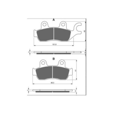 COMPUESTO PASTILLAS DE FRENO SINTERIZADAS GOLDFREN PARA HONDA CBF 250 04-06-OFERTA