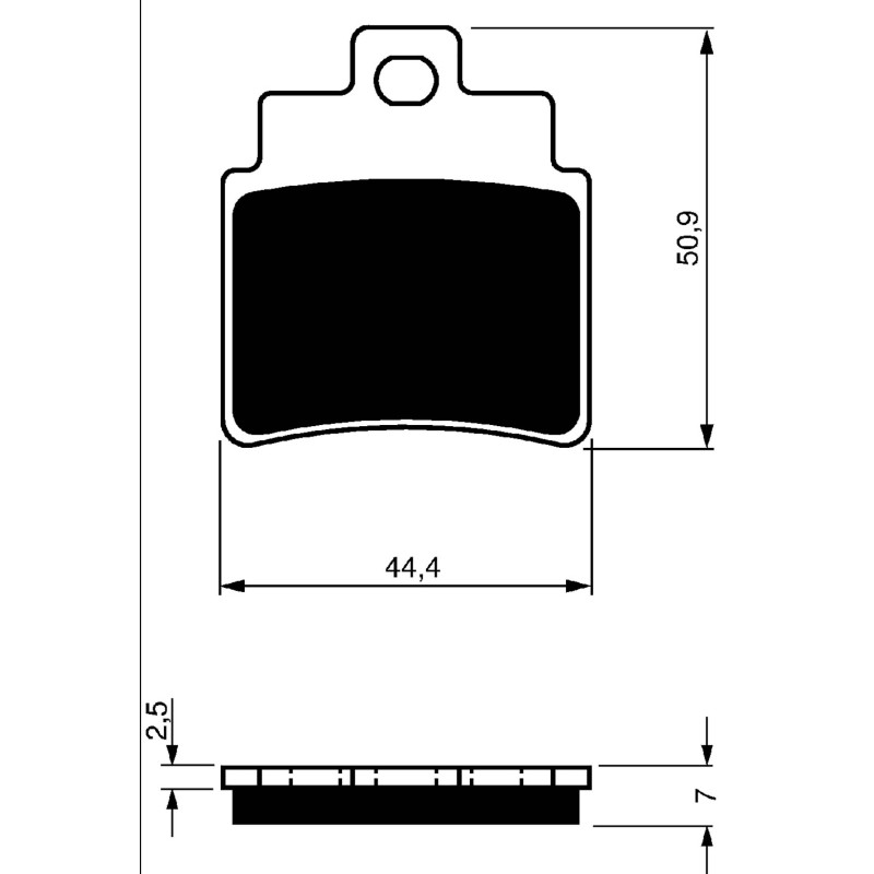 GOLDFREN PASTIGLIA FRENO SINTERIZZATA MESCOLA AD KYMCO 250 MXU 04-09-OFFERTA