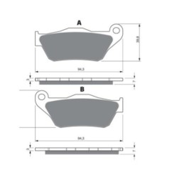 GOLDFREN SINTERED BRAKE PADS COMPOUND MBK 125 YP SKYCRUISER 06-09-OFFER