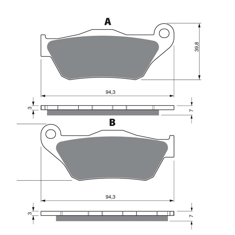 PLAQUETTES DE FREIN FRITTEES GOLDFREN COMPOSE MBK 125 YP SKYCRUISER 06-09-OFFRE