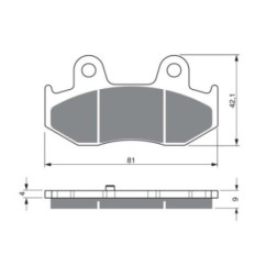 GOLDFREN PASTIGLIA FRENO SINTERIZZATA MESCOLA AD SUZUKI 250 AN K1 K2 BURGMAN 98-02-OFFERTA