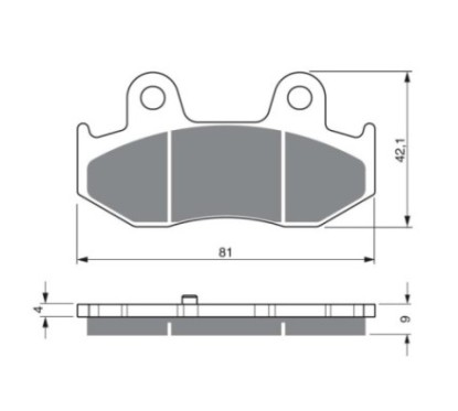 PLAQUETTE DE FREIN FRITTE GOLDFREN COMPOSE POUR SUZUKI 250 AN K1 K2 BURGMAN 98-02-OFFRE