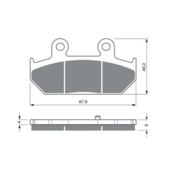 GOLDFREN PASTIGLIA FRENO SINTERIZZATA MESCOLA AD SUZUKI 250 AN M S SS SKYWAVE 07-08-OFFERTA