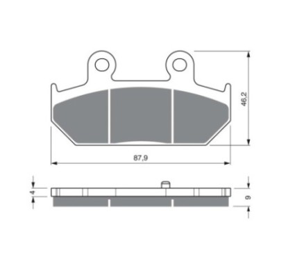 GOLDFREN SINTERED BRAKE PADS COMPOUND FOR SUZUKI 250 AN M S SS SKYWAVE 07-08-OFFER