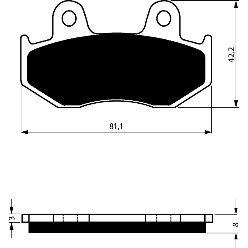 Goldfren Bremsbelag Sint Ad Mount auf Suzuki 400 an XY 2000 Angebot