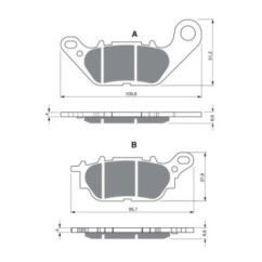 PLAQUETTE DE FREIN FRITTE GOLDFREN COMPOSE POUR YAMAHA 115 XC S 14-16 - OFFRE