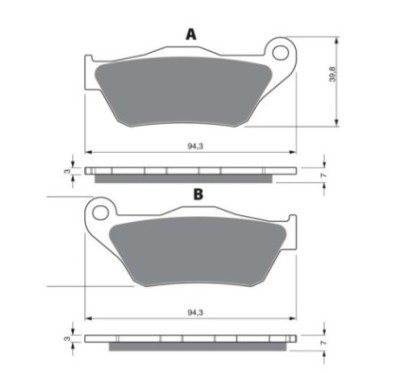 GOLDFREN SINTERED BRAKE PADS COMPOUND FOR YAMAHA 125 YP 06-09-OFFER