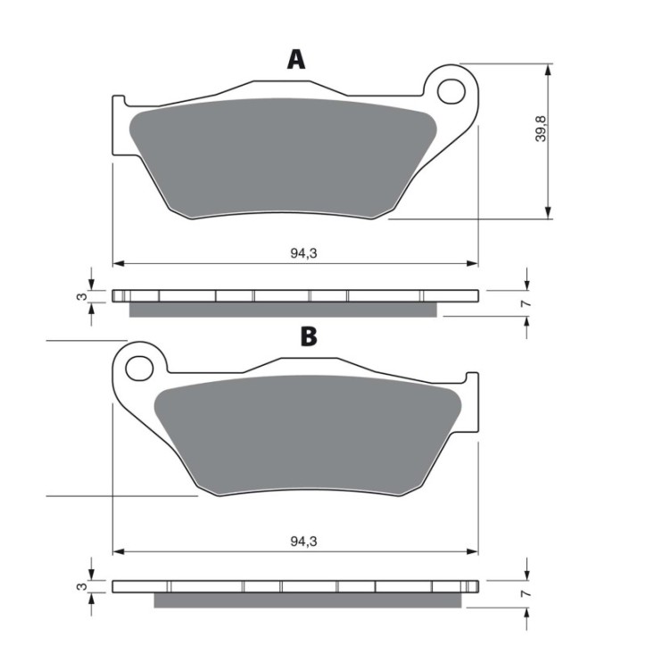 GOLDFREN PASTIGLIA FRENO SINTERIZZATA MESCOLA AD YAMAHA 125 YP 06-09-OFFERTA