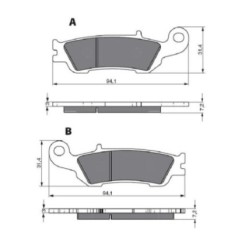 PLAQUETTES DE FREIN FRITTEES GOLDFREN COMPOSE POUR YAMAHA 125 YZ 08-18-OFFRE