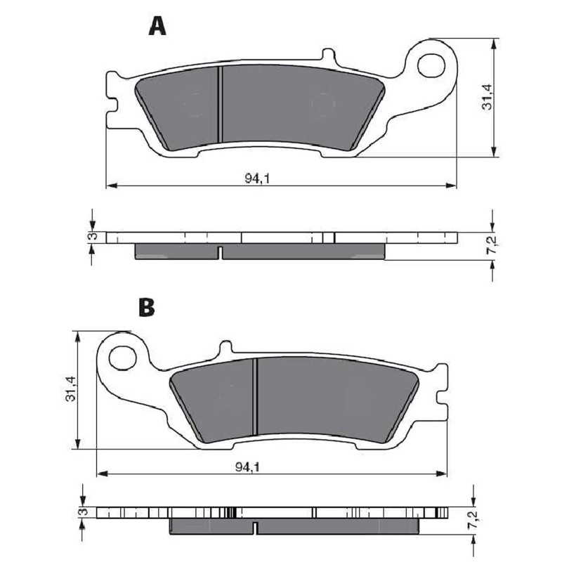 GOLDFREN SINTERBREMSBELZGE-MISCHUNG FUR YAMAHA 125 YZ 08-18-ANGEBOT