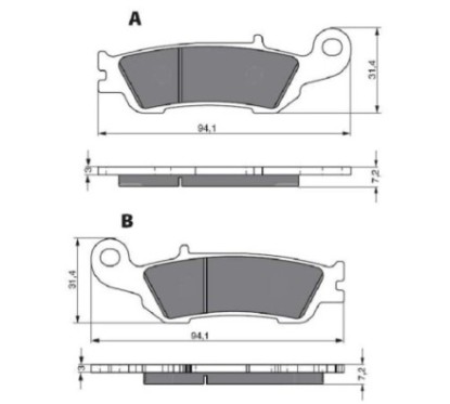 GOLDFREN PASTIGLIA FRENO SINTERIZZATA MESCOLA AD YAMAHA 125 YZ 08-18-OFFERTA