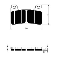 PASTILLAS DE FRENO SINTERIZADAS GOLDFREN GP6 COMPUESTO HONDA 1000 CB R9 RA RB RC 11-13-OFERTA