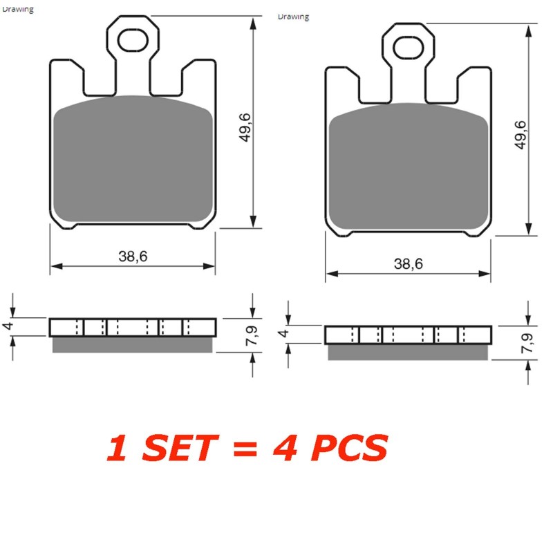 PLAQUETTES DE FREIN FRITTEES GOLDFREN COMPOSE GP6 KAWASAKI 1000 ZX-10R 04-05-OFFRE