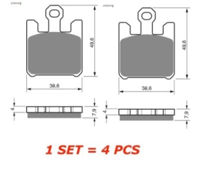 PLAQUETTES DE FREIN FRITTEES GOLDFREN COMPOSE GP6 KAWASAKI 1000 ZX-10R 04-05-OFFRE